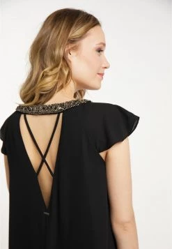 Mujer DREIMASTER EMBELL - Vestido Largo - Schwarz -Tienda DreiMaster barata 45da66c75691481a906a3a8322f19005