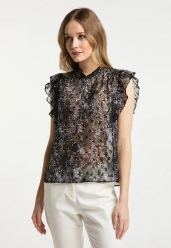 Mujer DREIMASTER SASHIMA - Blusa - Schwarz Geblümt