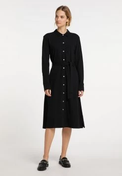 Mujer DREIMASTER BRIDGEPORT - Vestido Camisero - Schwarz