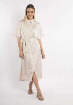 DreiMaster Vestido Camisero - Beigerosa, Mujer