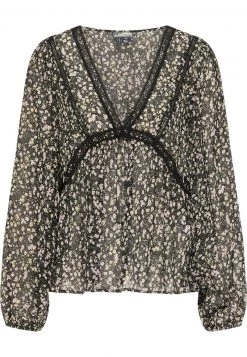 Mujer DREIMASTER SASHIMA - Blusa - Schwarz Geblümt -Tienda DreiMaster barata 4ba928df25c0405a808eea17ed8826a7