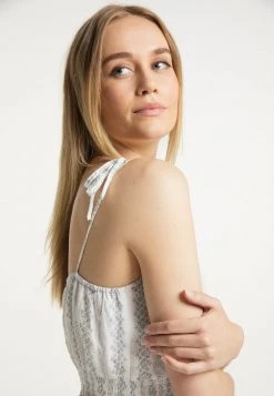 Mujer DREIMASTER IMANE - Vestido Informal - Weiss Grau -Tienda DreiMaster barata 4fde10401dd54682878f010afcac3332