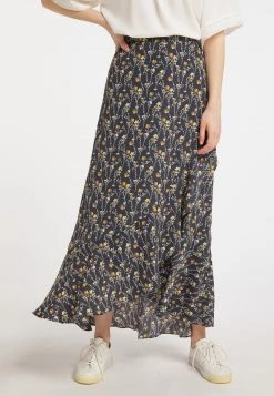 DreiMaster Mujer MIT VOLANT - Falda Cruzada - Grau Mehrfarbig