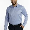 DreiMaster Hombre Camisa Elegante - Blau Kleinkariert