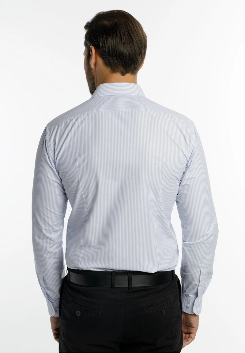 DreiMaster Hombre Camisa Elegante - Hellblau Gestreift 3 DreiMaster Hombre Camisa Elegante - Hellblau Gestreift - Imagen 3
