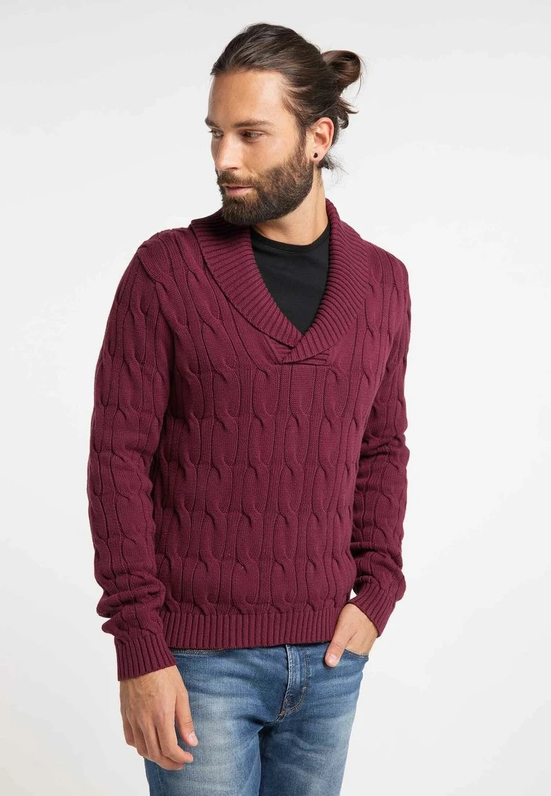 DreiMaster Hombre Chaqueta De Punto - Burgundy 1 DreiMaster Hombre Chaqueta De Punto - Burgundy