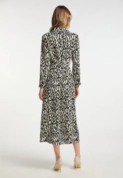 Mujer DREIMASTER MARKANI - Vestido Camisero - Weiss Schwarz -Tienda DreiMaster barata 59026cf37c3e4b13bfb42ae21f377e4d