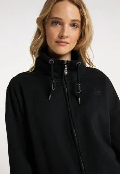 Mujer DREIMASTER TAKELAGE - Sudadera Con Cremallera - Schwarz -Tienda DreiMaster barata 591166701ab543b883d373f045556a8d