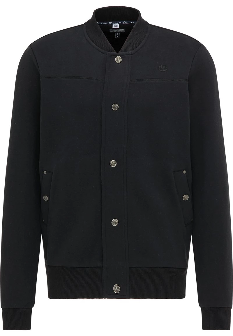 DreiMaster Hombre Sudadera Con Cremallera - Schwarz 5 DreiMaster Hombre Sudadera Con Cremallera - Schwarz - Imagen 5