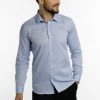 DreiMaster Hombre Camisa Elegante - Helles Jeansblau