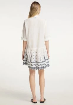 DREIMASTER IMANE - Vestido Camisero - Weiss Marine, Mujer -Tienda DreiMaster barata 608c18e168c947a6802367564a2b41de