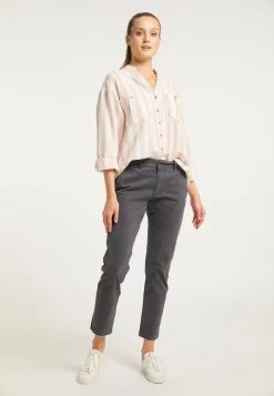DreiMaster Mujer Pantalones Chinos - Schlamm