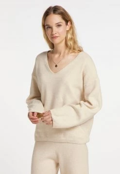 Mujer DREIMASTER INCUS - Jersey De Punto - Wollweiss