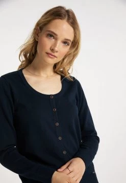 Mujer DREIMASTER FUMO - Chaqueta De Punto - Marine -Tienda DreiMaster barata 6569c2ea93d9427ea51cdc2e7906ca29