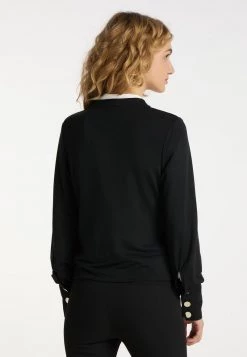 Mujer DREIMASTER KOOSH - Chaqueta De Punto - Schwarz -Tienda DreiMaster barata 6709040e634f49c98b810777bc5e7d3b