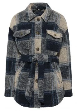 Mujer DREIMASTER KEYTI - Abrigo Corto - Karo Blau -Tienda DreiMaster barata 6908ba705633461eb926534862cd60fb