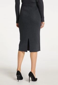 Mujer DREIMASTER KEYTI - Falda De Tubo - Grau Melange -Tienda DreiMaster barata 6a14c6796f074d26a1d58937e649d446