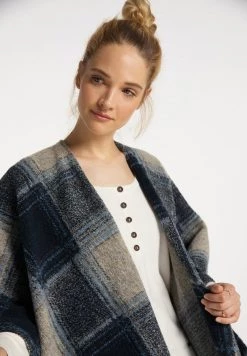 Mujer DREIMASTER BATUTTA - Poncho - Karo Blau -Tienda DreiMaster barata 6ba15d0e3cc148a59c73f903a5afb2cf