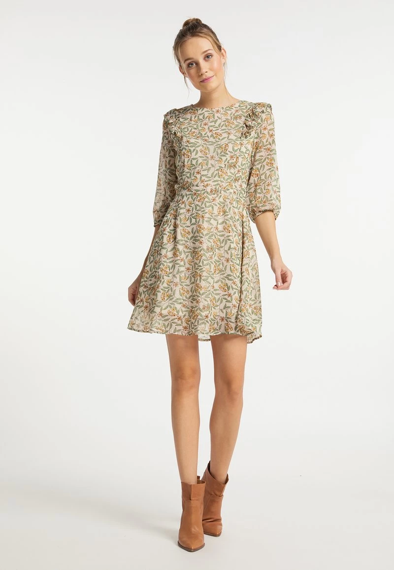 DreiMaster Mujer Vestido Informal - Weiss Blumen 2 DreiMaster Mujer Vestido Informal - Weiss Blumen - Imagen 2