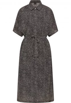 DreiMaster Mujer Vestido Camisero - Schwarz/wollweiss -Tienda DreiMaster barata 6c94ef42185449558d5baa8f7085bf9e