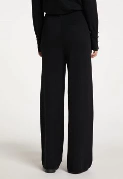 Mujer DREIMASTER BARADELLO - Pantalones - Schwarz -Tienda DreiMaster barata 6cfe91493439487fab5eeb446d1f69fd