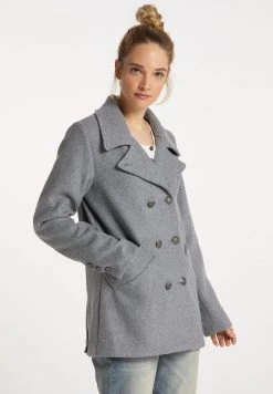 DREIMASTER KEYTI - Abrigo Corto - Hellgrau Melange, Mujer