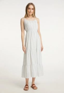 Mujer DREIMASTER IMANE - Vestido Largo - Weiss Grau