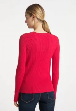 Mujer DREIMASTER TAKELAGE - Chaqueta De Punto - Rot -Tienda DreiMaster barata 72ba9231b7fb4a998b1552b66824a570