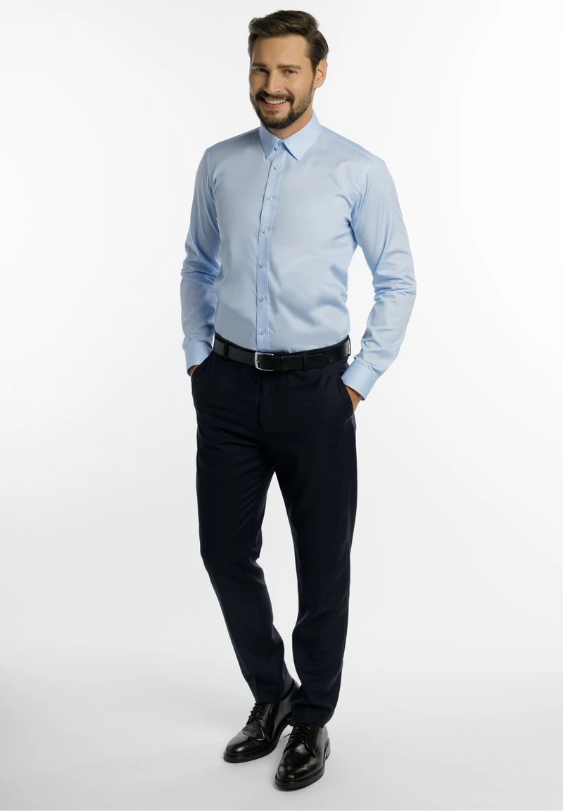 DreiMaster Unisexo Camisa Elegante - Himmelblau 2 DreiMaster Unisexo Camisa Elegante - Himmelblau - Imagen 2