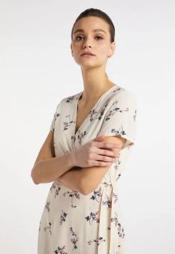 DreiMaster Mujer Vestido Largo - Wollweiss Mehrfarbig -Tienda DreiMaster barata 7383d6113280401f9b32144ad48d79b3