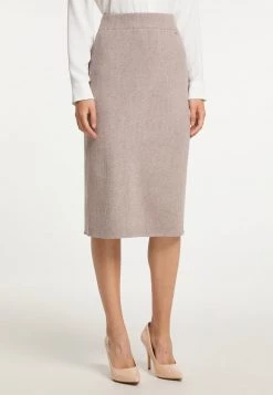 Mujer DREIMASTER KEYTI - Falda De Tubo - Taupe Melange