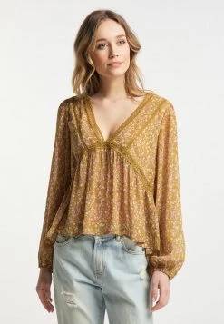 Mujer DREIMASTER SASHIMA - Blusa - Senf Geblümt