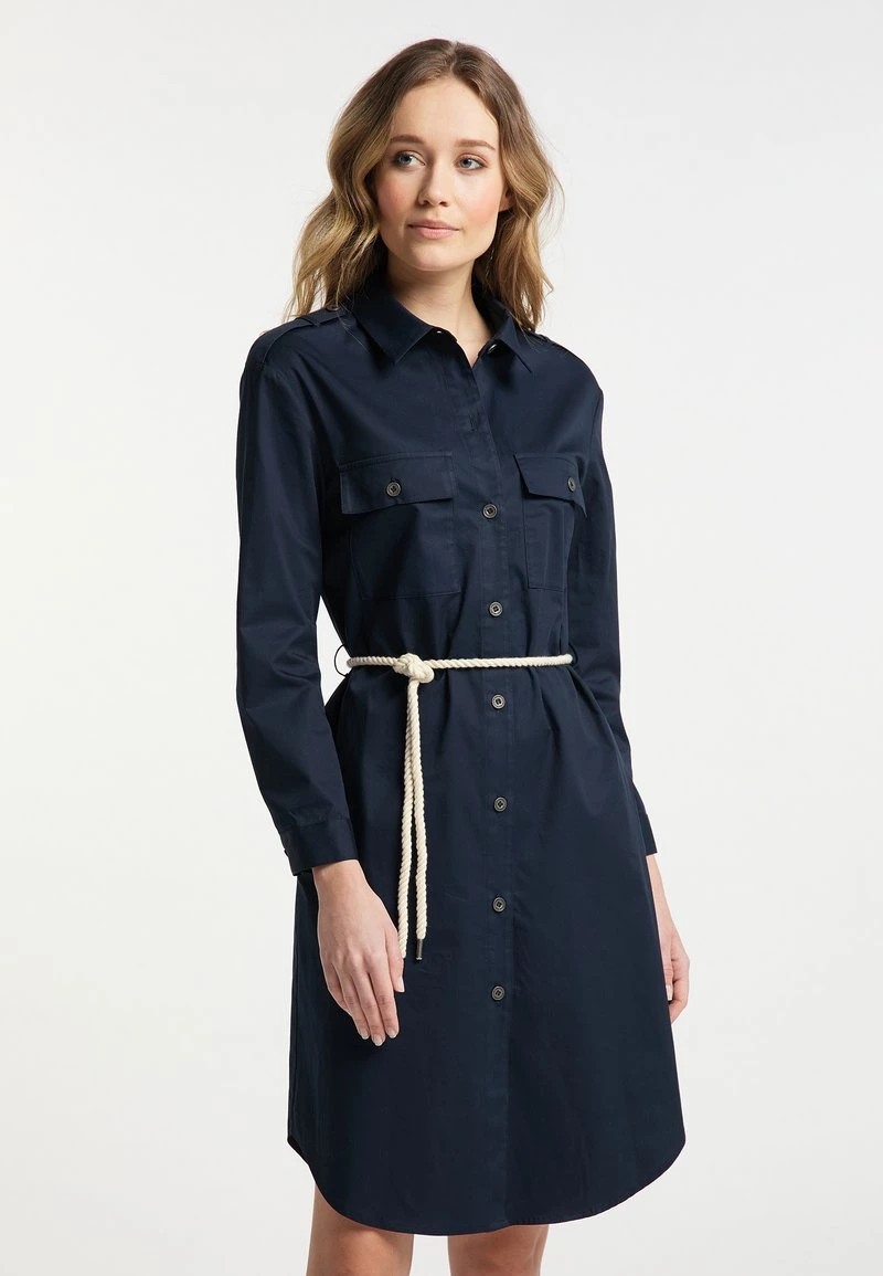 Mujer DREIMASTER ELMWOOD - Vestido Camisero - Marine 1 Mujer DREIMASTER ELMWOOD - Vestido Camisero - Marine