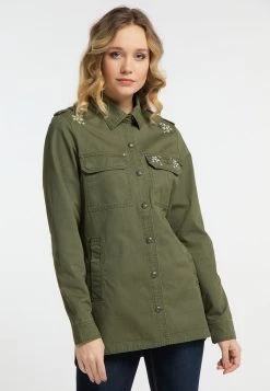 DreiMaster Mujer Chaqueta Fina - Military Green