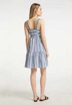 Mujer DREIMASTER IDEM - Vestido Informal - Blau Gestreift -Tienda DreiMaster barata 7a51d73890e0433aafd3222e3cfca753