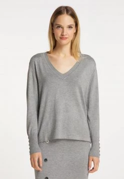 Mujer DREIMASTER BARADELLO - Jersey De Punto - Grau Melange