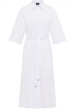 DreiMaster Mujer Vestido Camisero - Weiss -Tienda DreiMaster barata 7b3a659fedc74995a3f6d6e07bceb07a