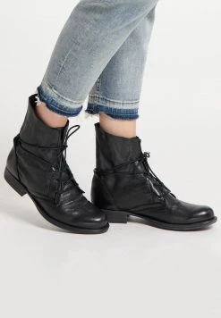 Mujer DREIMASTER PLUMDALE - Botines Con Cordones - Schwarz