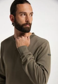 Hombre DREIMASTER TAKELAGE - Sudadera - Militäroliv -Tienda DreiMaster barata 7b840f6e6e9f448b93798169f5e59194