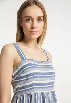 Mujer DREIMASTER IDEM - Vestido Informal - Blau Gestreift -Tienda DreiMaster barata 7bcd980de186450598c8fc2da59c6059