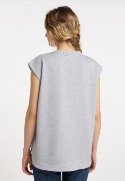 DreiMaster Camiseta Básica - Hellgrau Melange, Mujer -Tienda DreiMaster barata 84b627020338445ebb4fe8a94c75af08