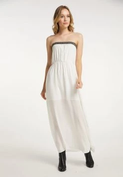 Mujer DREIMASTER EMBELL - Vestido Largo - Wollweiss