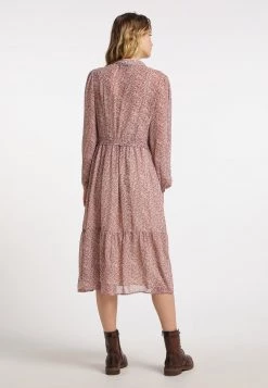 DreiMaster Mujer Vestido Camisero - Hellbeige Beerenrot -Tienda DreiMaster barata 8727d5a3e35e4ed3a4e96f2f24bfc8de