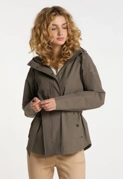 DREIMASTER PRYAM - Impermeable - Schlammoliv, Mujer