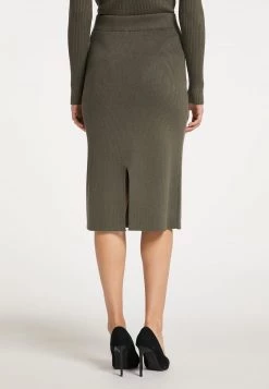 DREIMASTER KEYTI - Falda De Tubo - Oliv, Mujer -Tienda DreiMaster barata 8890350295c04f28834fc683455a150e