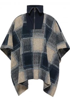 DREIMASTER BATUTTA - Poncho - Karo Blau, Mujer -Tienda DreiMaster barata 8b3b9f4c1cb94b40aa529db57727ca7f