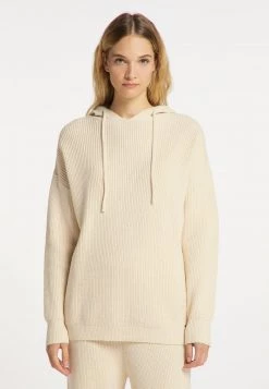 Mujer DREIMASTER KEYTI - Jersey Con Capucha - Wollweiss