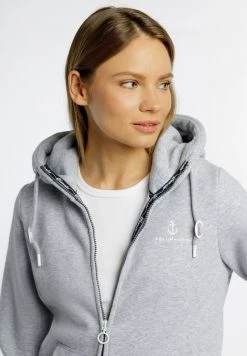 Mujer DREIMASTER KILATA - Sudadera Con Cremallera - Grau Melange -Tienda DreiMaster barata 8f6f504148e047bdae85694d3df983bc