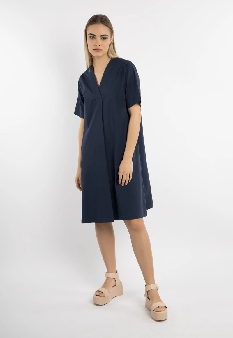 DreiMaster Mujer MIDI - Vestido Informal - Marine 2 DreiMaster Mujer MIDI - Vestido Informal - Marine - Imagen 2