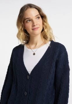 Mujer DREIMASTER INCUS - Chaqueta De Punto - Marine -Tienda DreiMaster barata 914d0c6566bb497cb10828b60cde167f